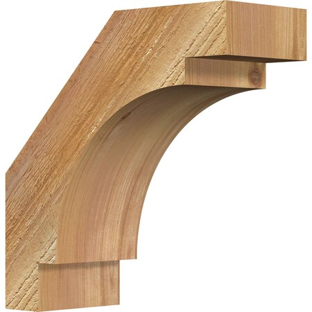 Ekena Millwork 4"W x 10"D x 10"H Merced Rough Sawn Knee Brace, Western Red Cedar BRC04X10X10MRC00RWR